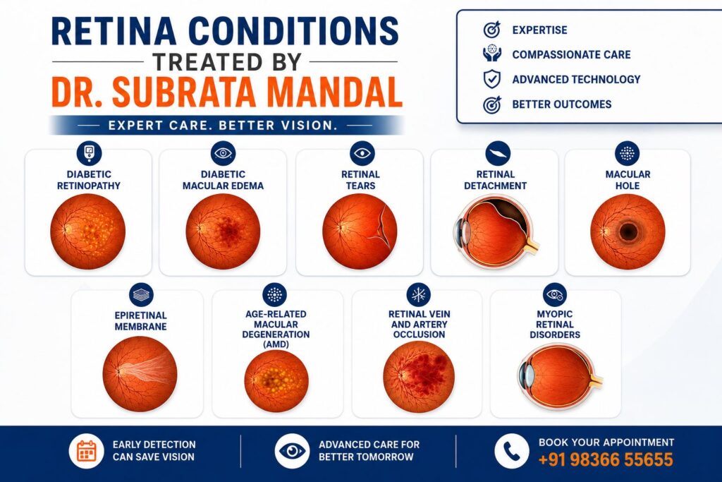 Retina Conditions Treated by Dr. Subrata Mandal